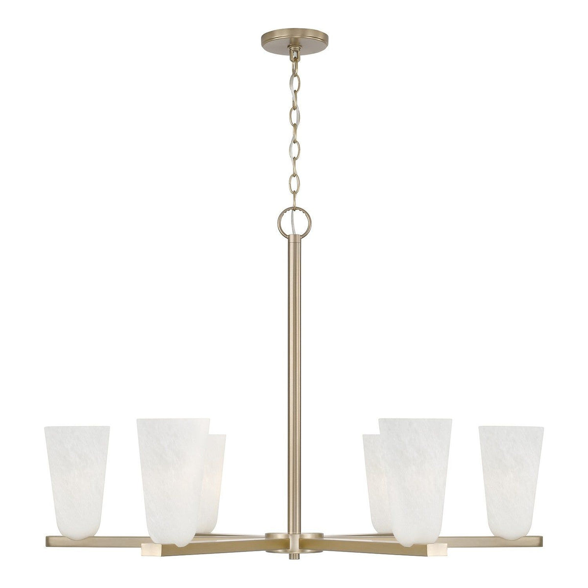 Capital Lighting - 456961MA-556 - Six Light Chandelier - Romy - Matte Brass