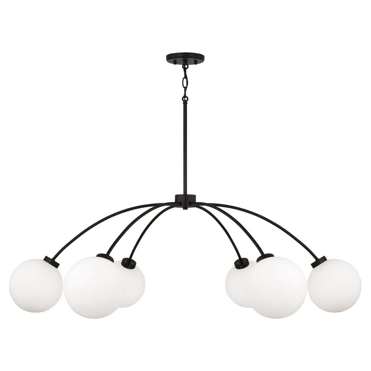 Capital Lighting - 457161BI-557 - Six Light Chandelier - Amos - Black Iron