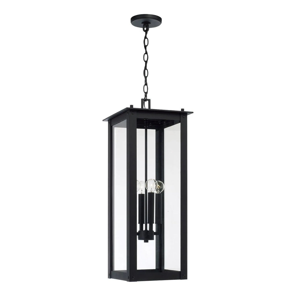 Capital Lighting - 934644BK - Four Light Outdoor Hanging Lantern - Hunt - Black