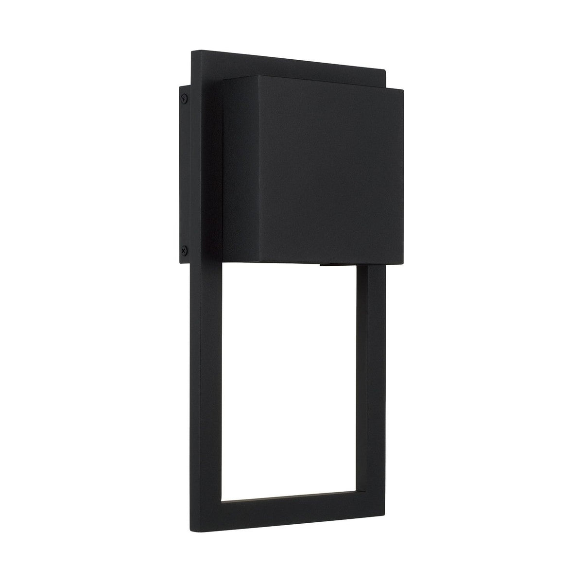 Capital Lighting - 956011BK-GL - One Light Outdoor Wall Lantern - Nate - Black