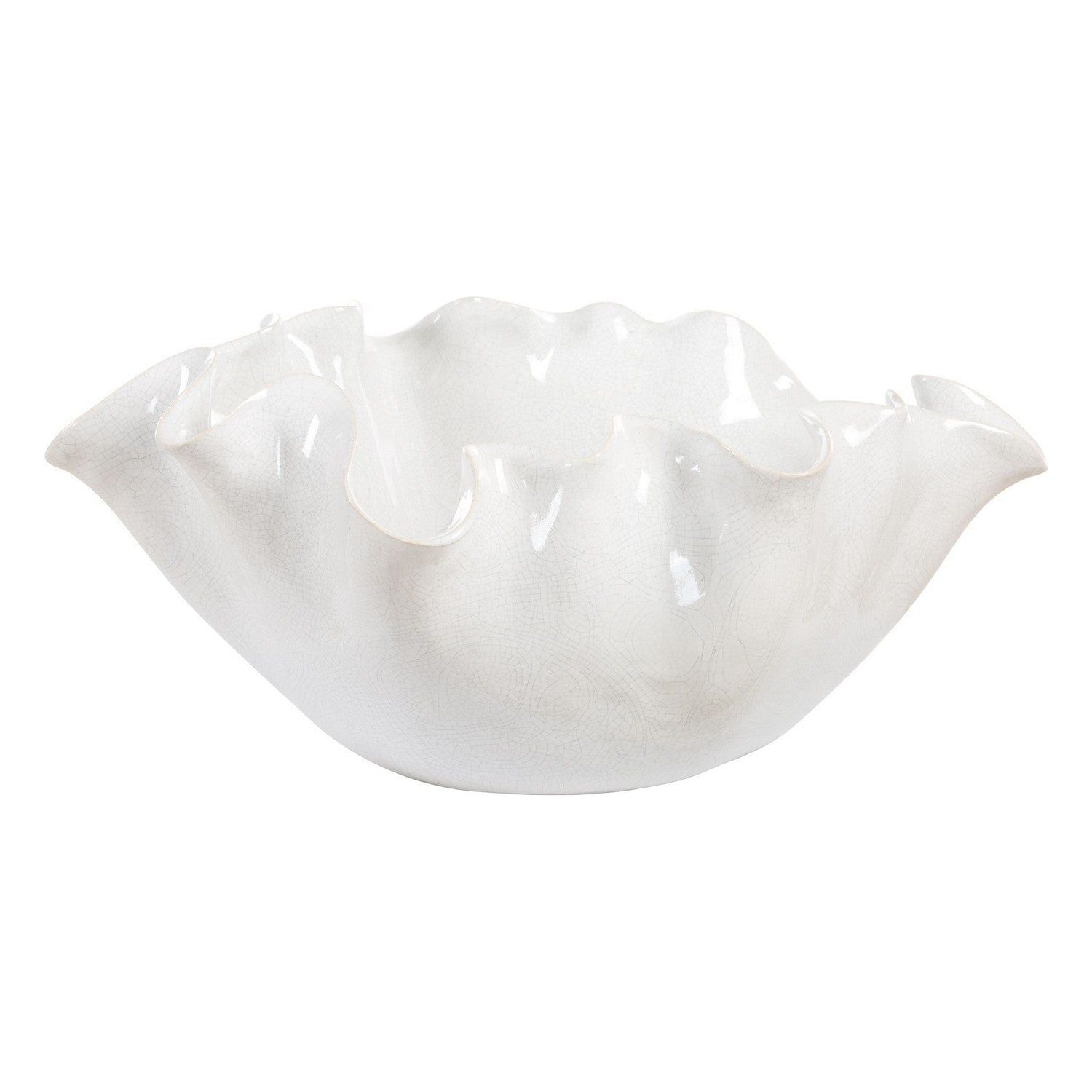 Uttermost - 18184 - Bowl - Ruffle Bloom - White Glaze