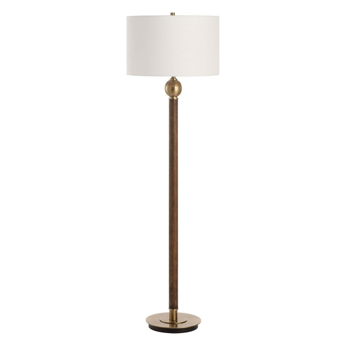 Uttermost - 30448 - One Light Floor Lamp - Keros - Dark Oak Wood