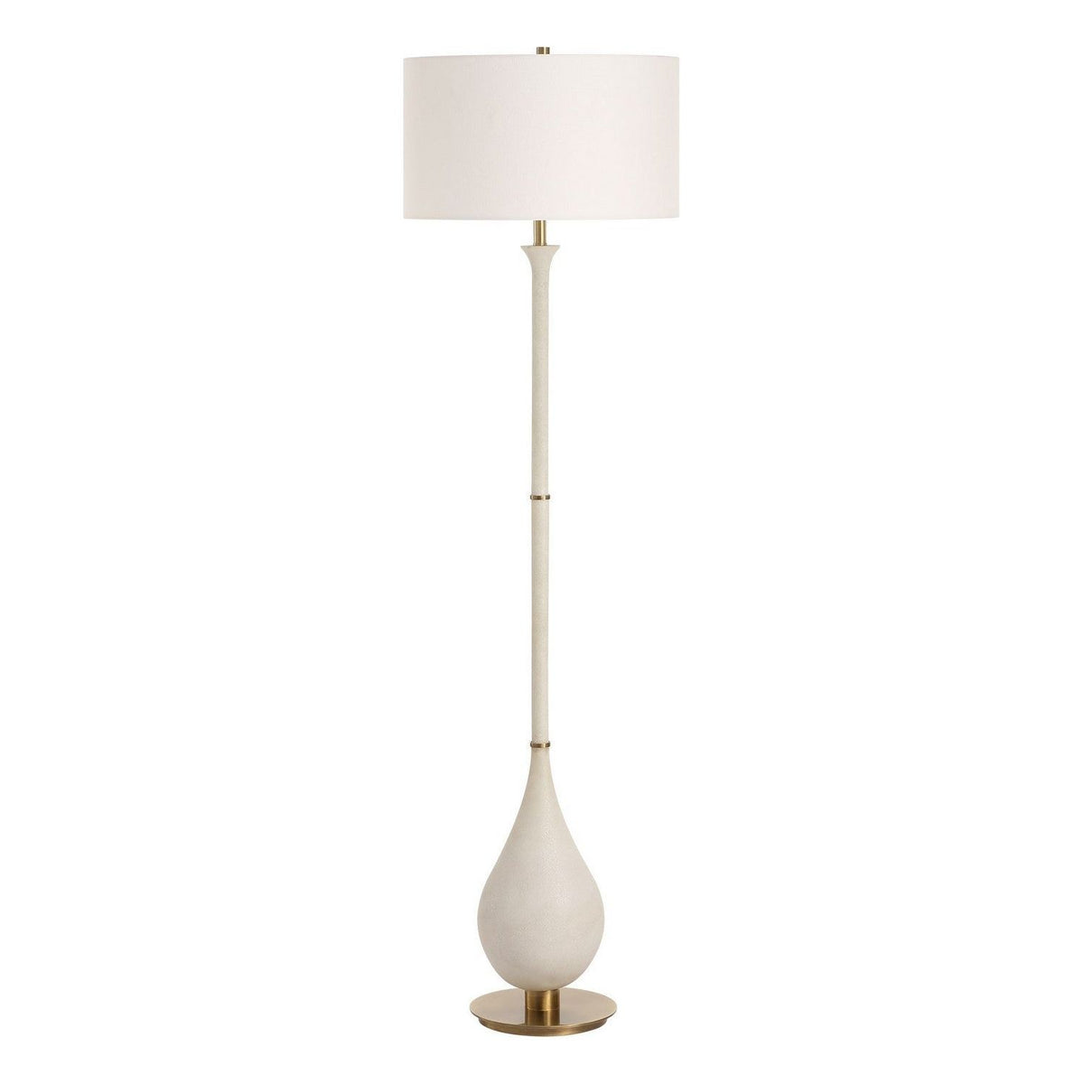 Uttermost - 30461 - One Light Floor Lamp - Dewdrop - Brushed Antique Brass