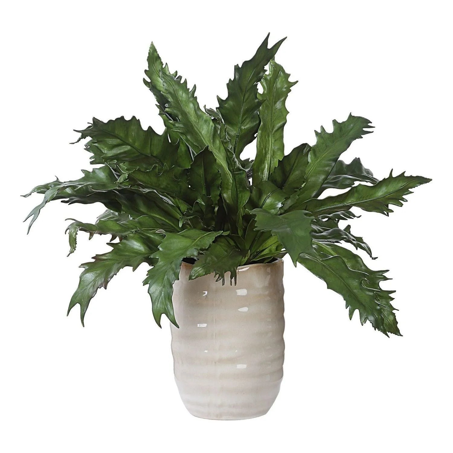 Uttermost - 60229 - Glazed Pot - Verdure Fern - Textured Tan