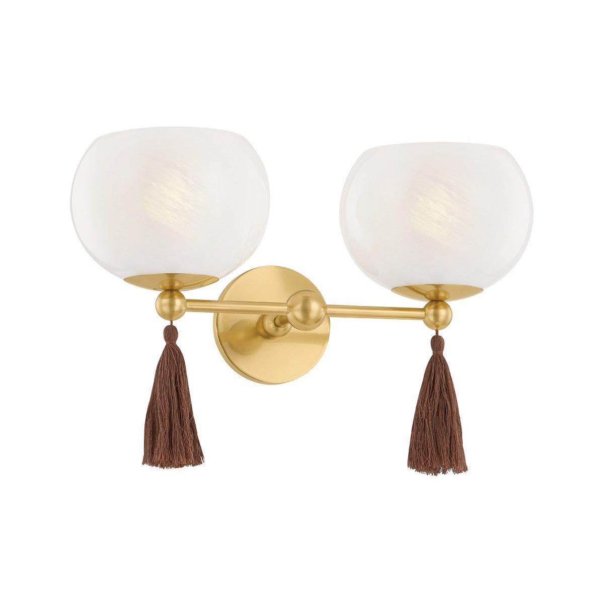 Mitzi - H1039102-AGB - Two Light Wall Sconce - Niya - Aged Brass