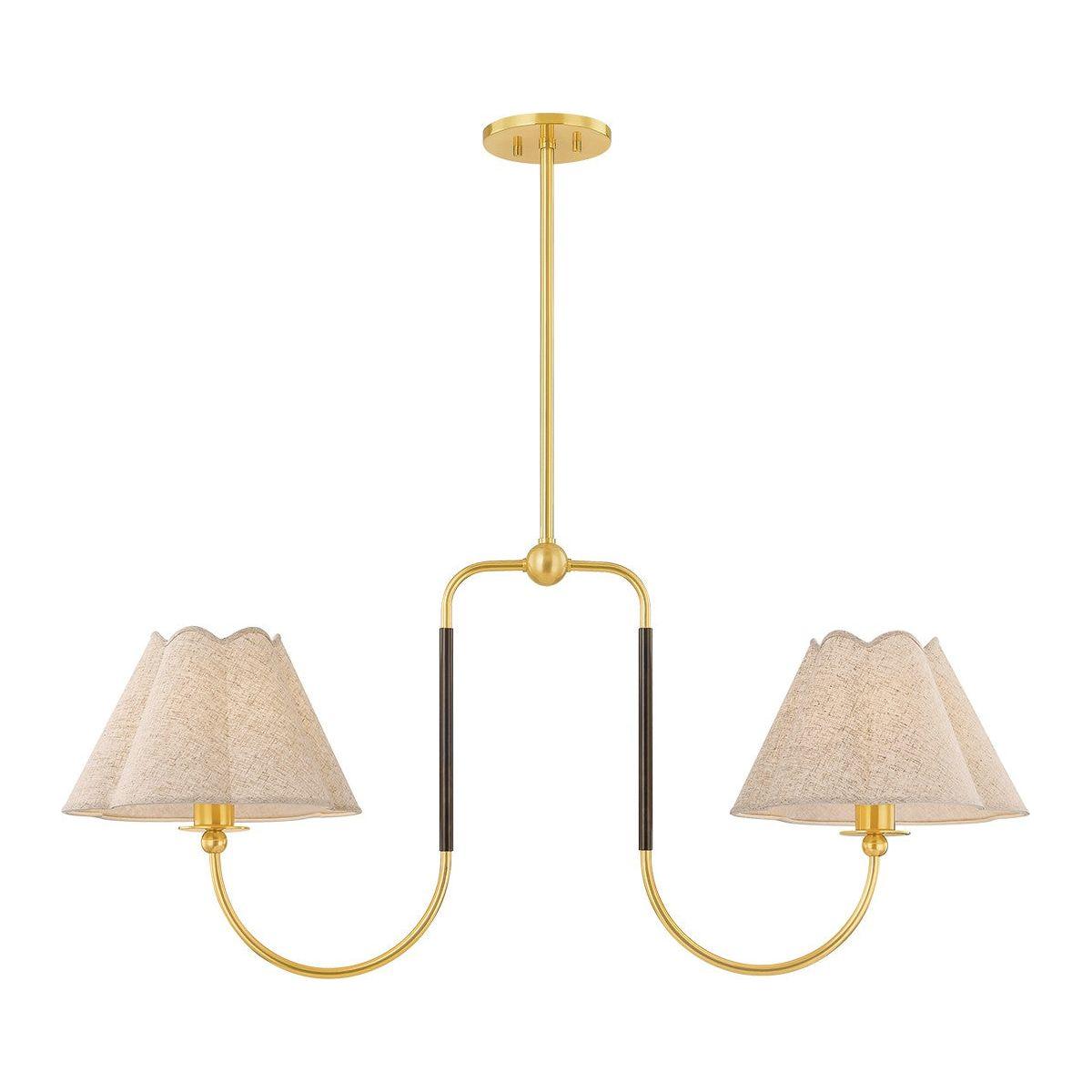 Mitzi - H1043902-AGB/TRB - Two Light Linear Pendant - Janie - Aged Brass/True Bronze