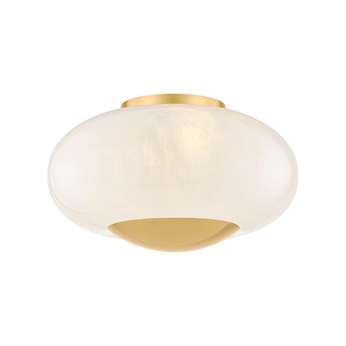 Mitzi - H899501-AGB - Two Light Flush Mount - Lottie - Aged Brass