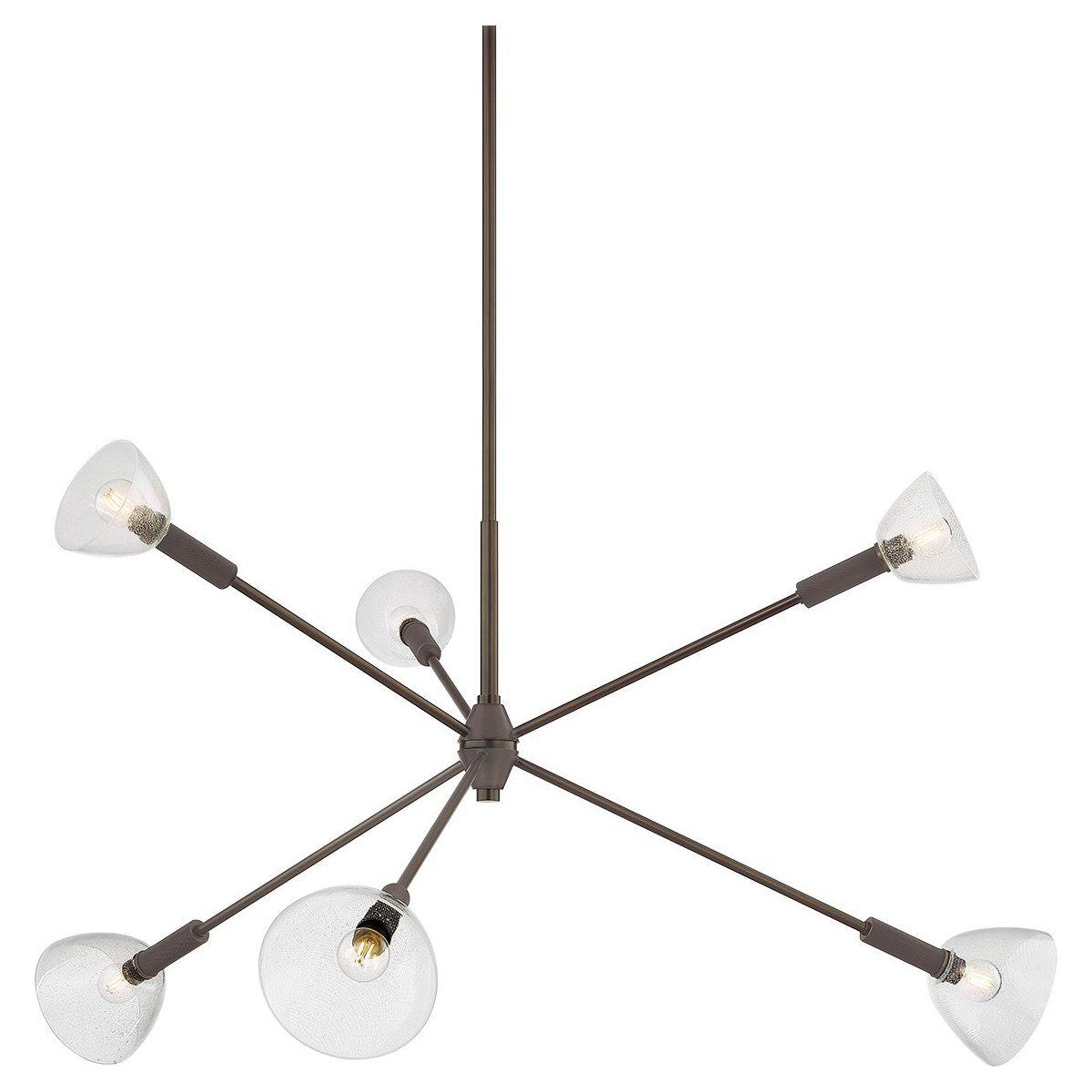 Mitzi - H991806-TRB - Six Light Chandelier - Caraway - True Bronze