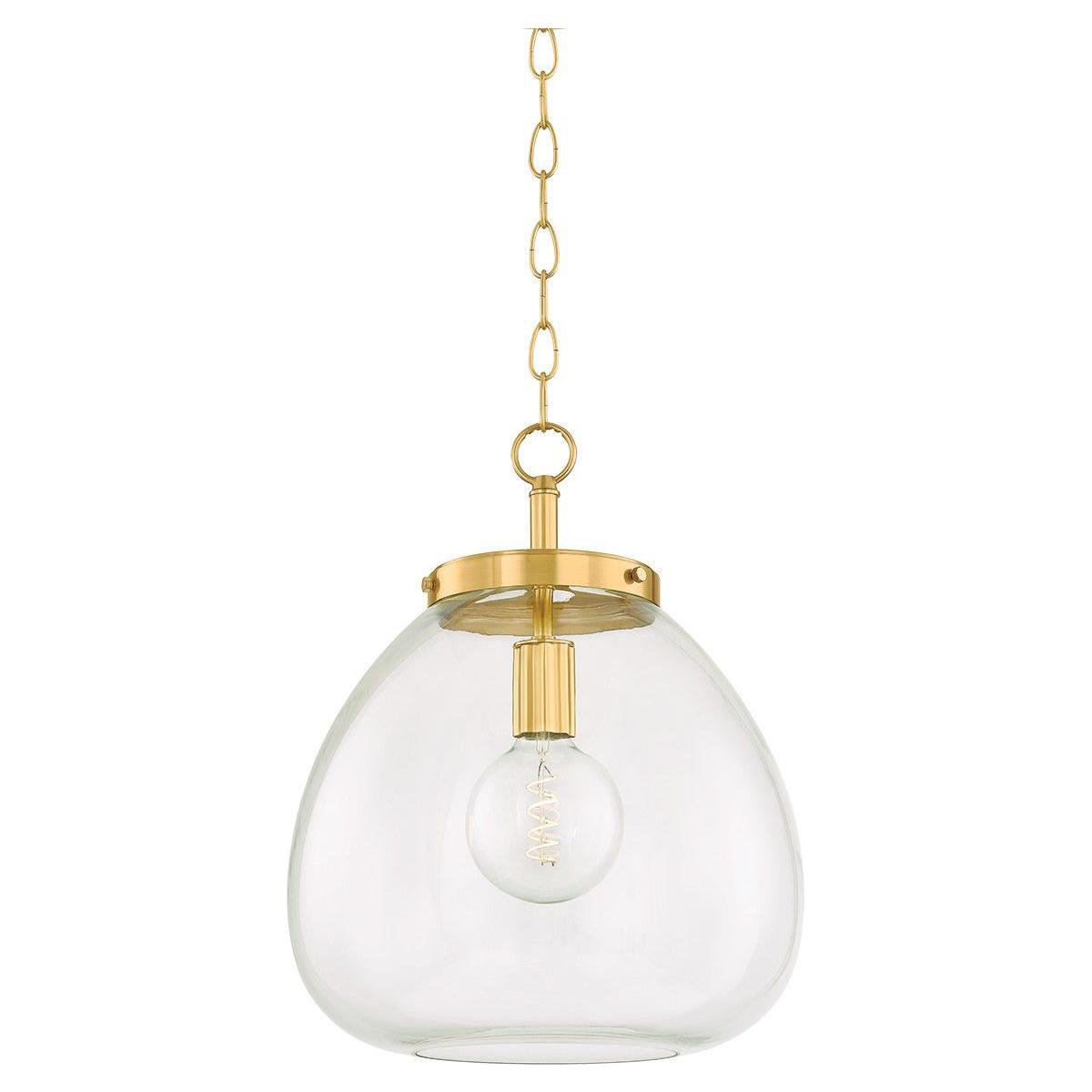 Mitzi - H997701L-AGB - One Light Pendant - Della - Aged Brass