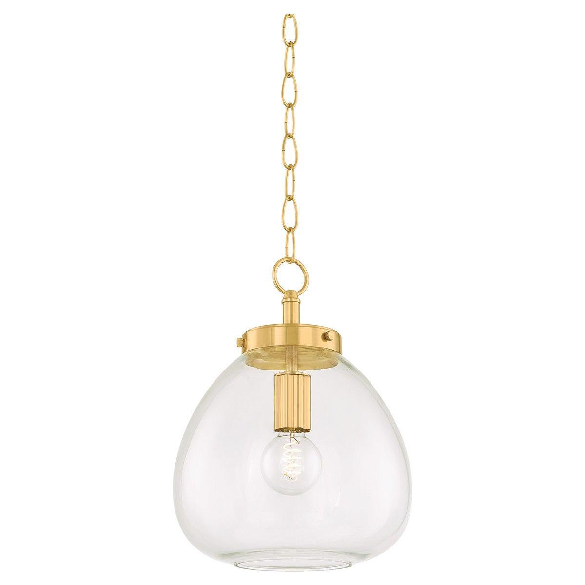 Mitzi - H997701S-AGB - One Light Pendant - Della - Aged Brass