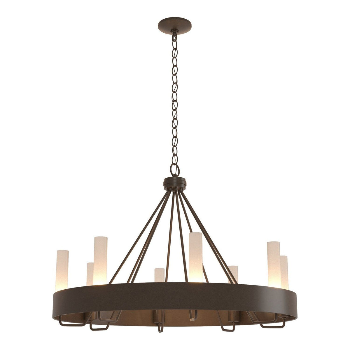 Hubbardton Forge - 105040-SKT-05-FD0611 - Eight Light Chandelier - Banded - Bronze