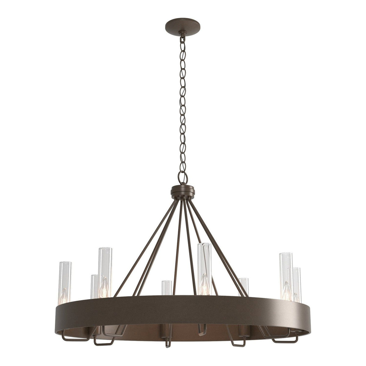 Hubbardton Forge - 105040-SKT-05-ZM0611 - Eight Light Chandelier - Banded - Bronze