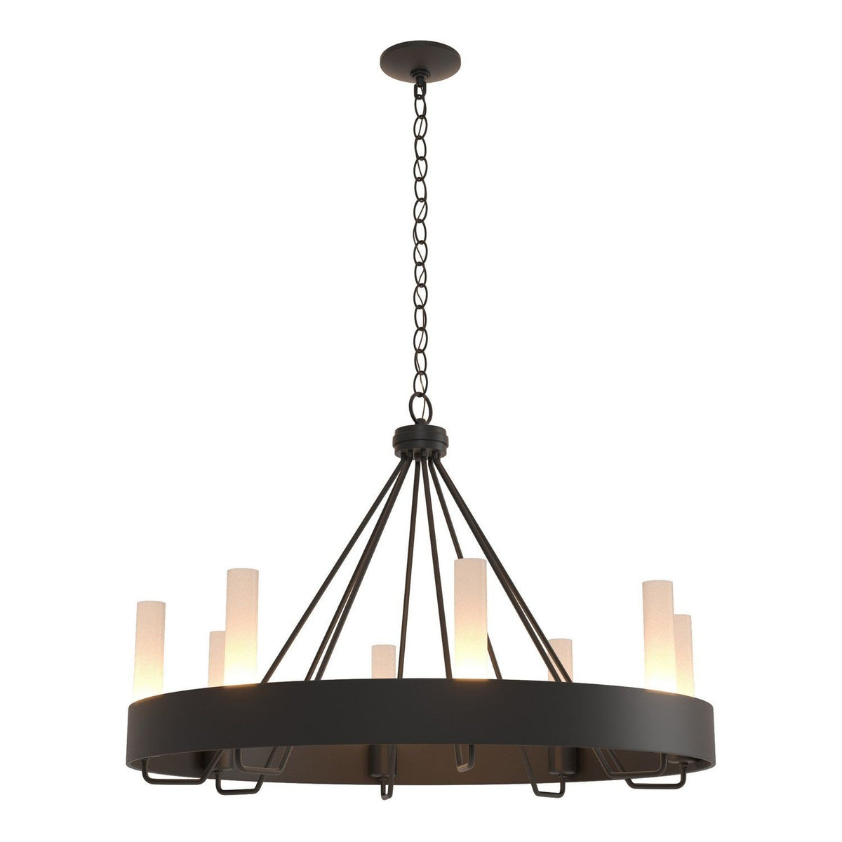 Hubbardton Forge - 105040-SKT-10-FD0611 - Eight Light Chandelier - Banded - Black