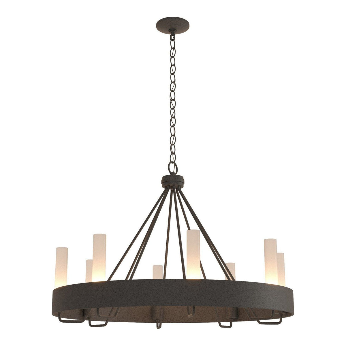 Hubbardton Forge - 105040-SKT-20-FD0611 - Eight Light Chandelier - Banded - Natural Iron