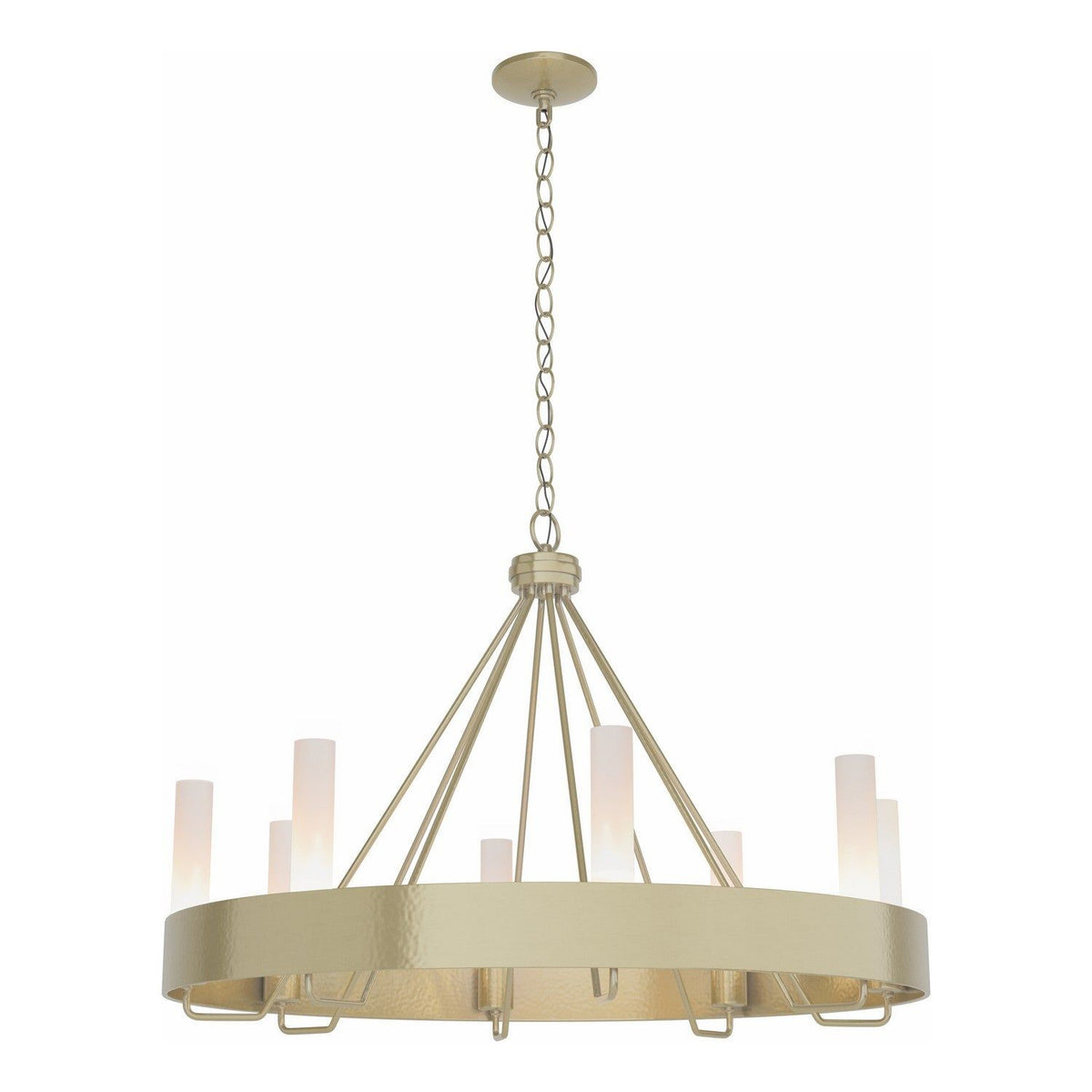 Hubbardton Forge - 105040-SKT-86-FD0611 - Eight Light Chandelier - Banded - Modern Brass