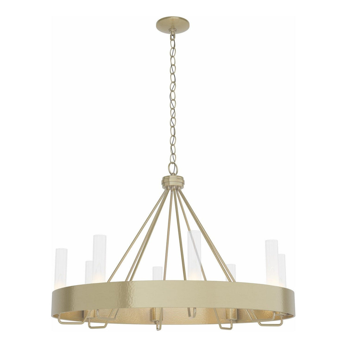 Hubbardton Forge - 105040-SKT-86-ZM0611 - Eight Light Chandelier - Banded - Modern Brass