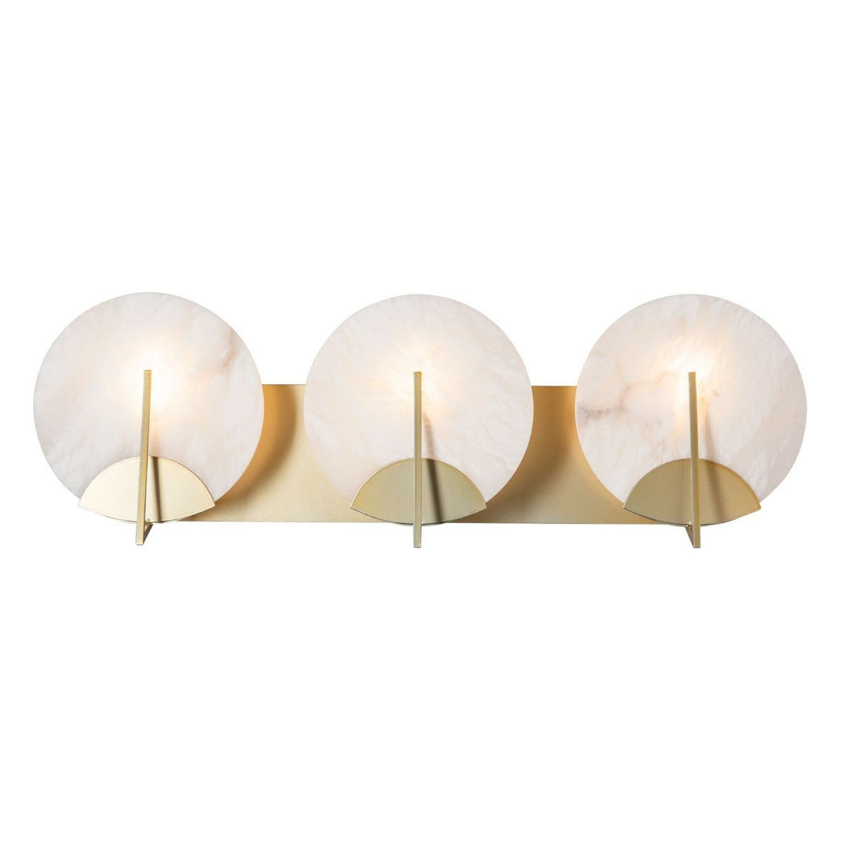 Hubbardton Forge - 201057-SKT-86-AR - Three Light Bath Sconce - Callisto - Modern Brass