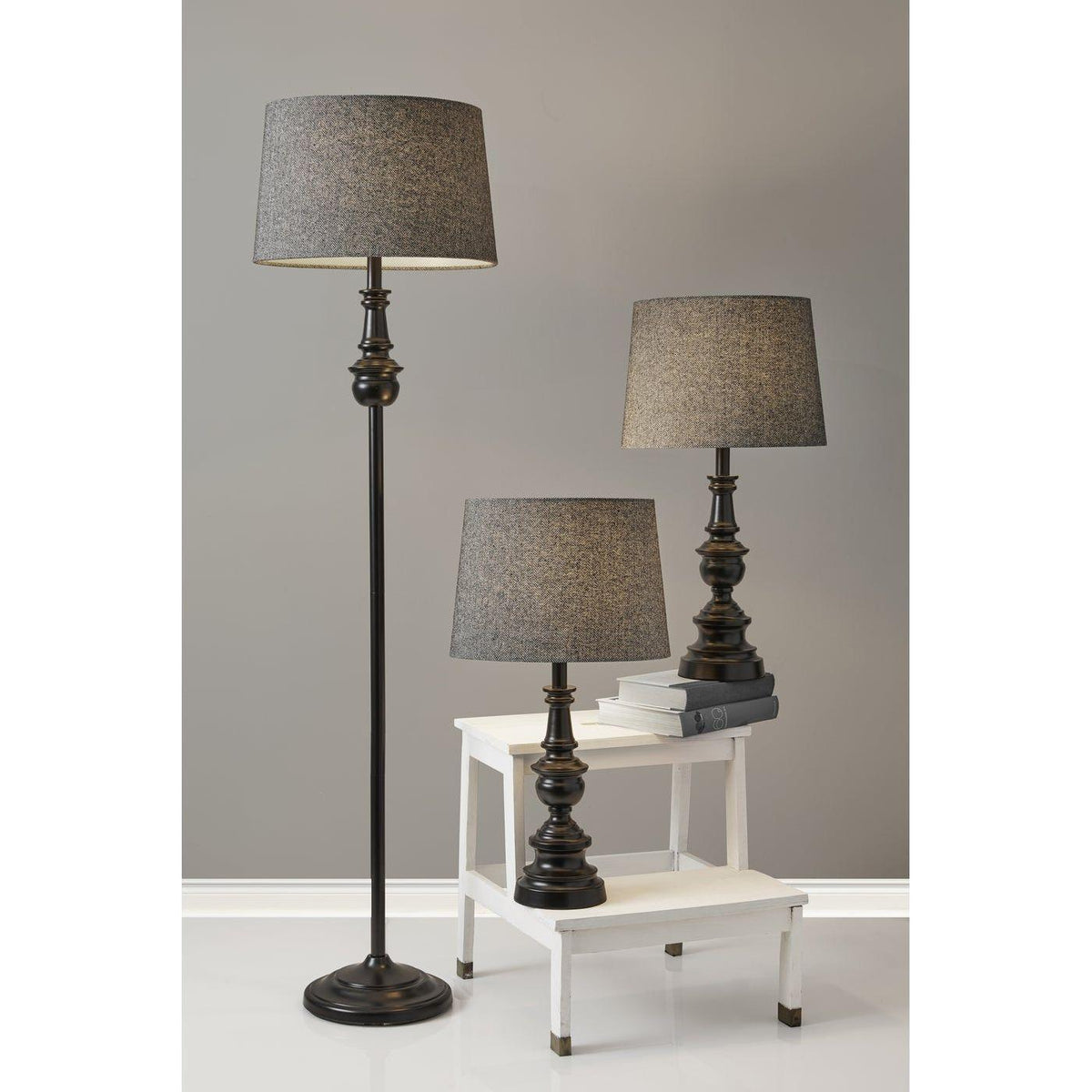 Chandler 3 Piece Floor And Table Lamp Set