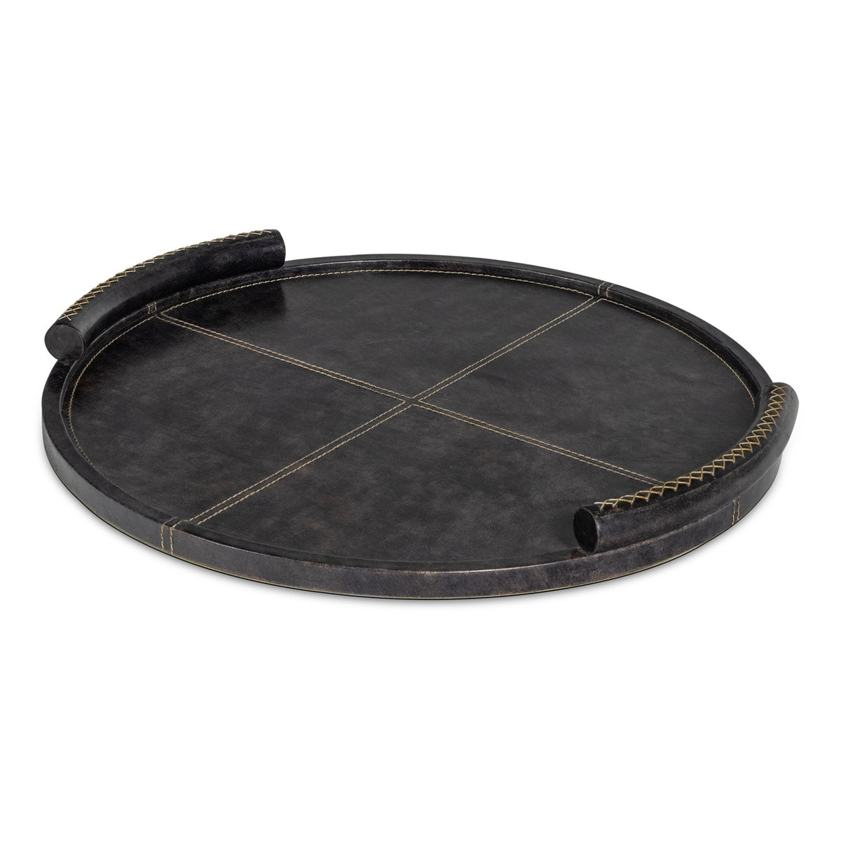 Forte Leather Round Tray