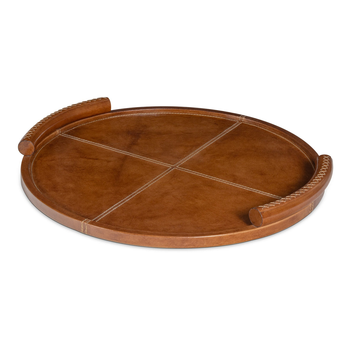 Forte Leather Round Tray