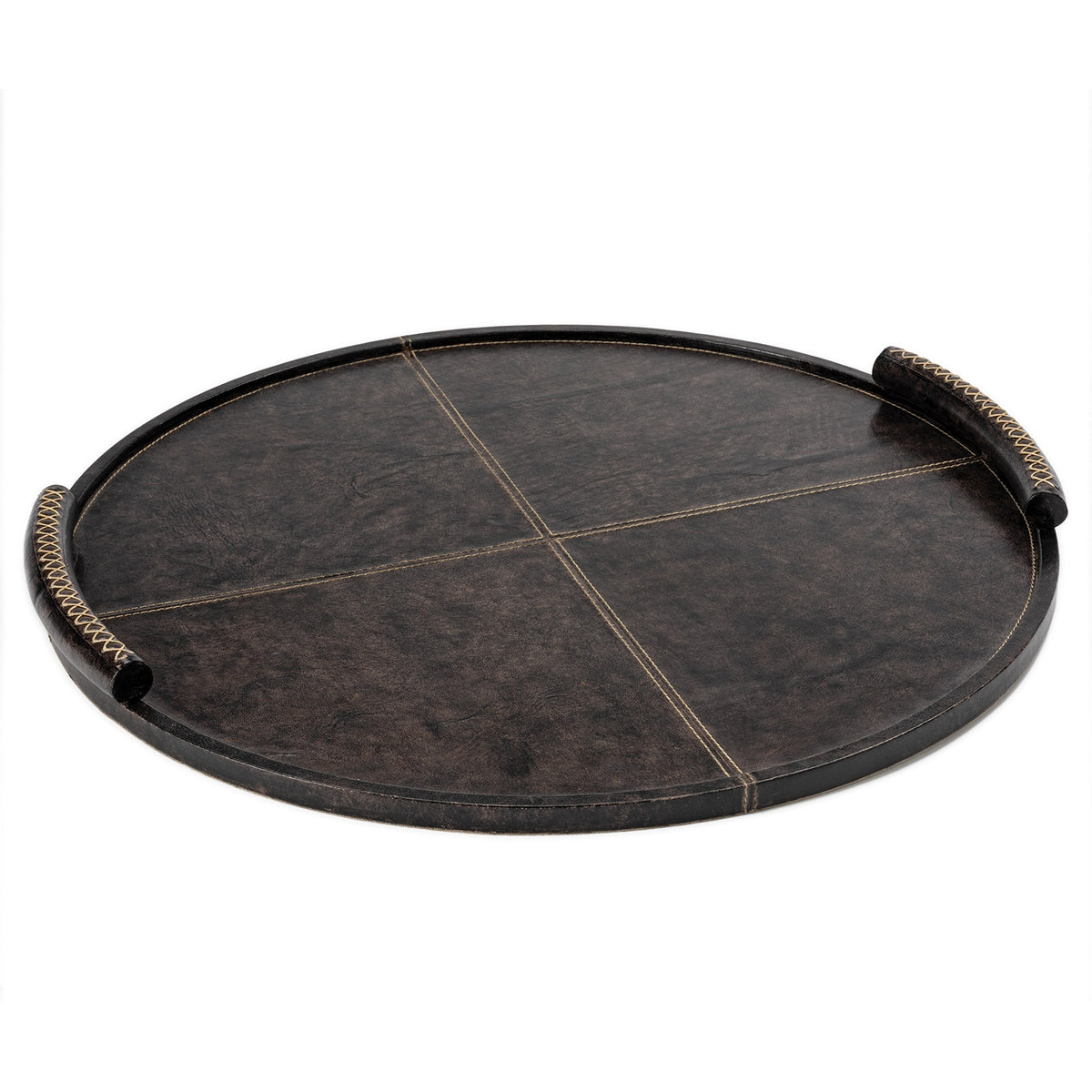 Forte Leather Round Tray