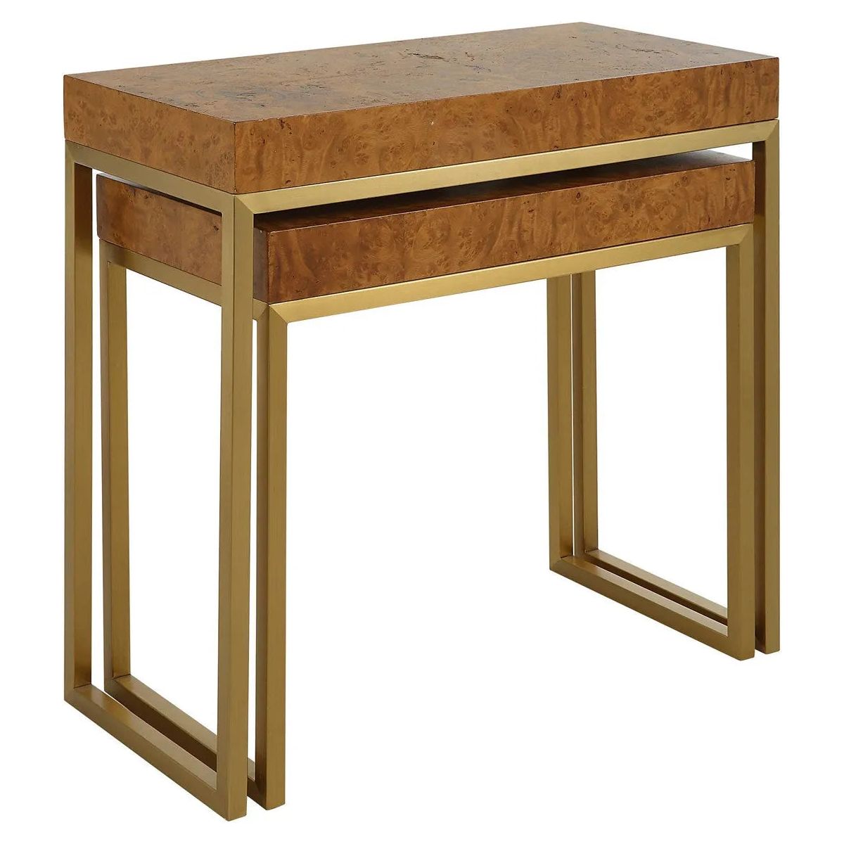 Tables gigognes en loupe - Lot de 2