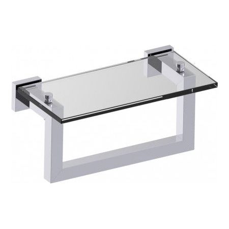 London Glass Shelf with Towel Bar