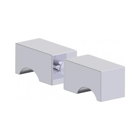 London Shower Door Handle Double Knob