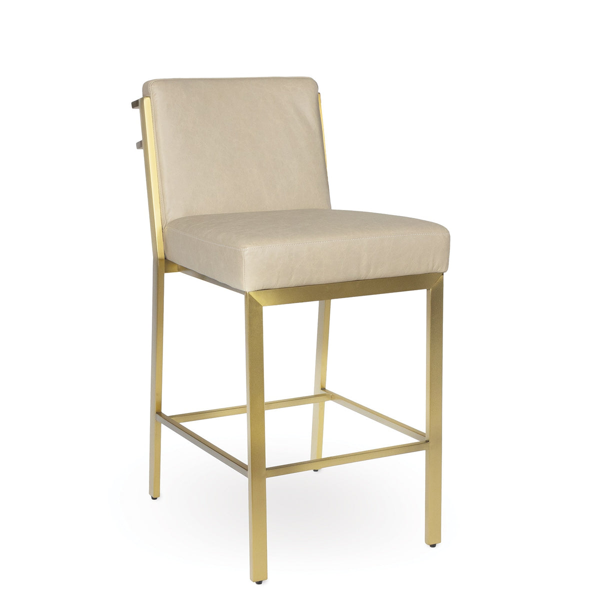 Tabouret de bar en cuir Chantal