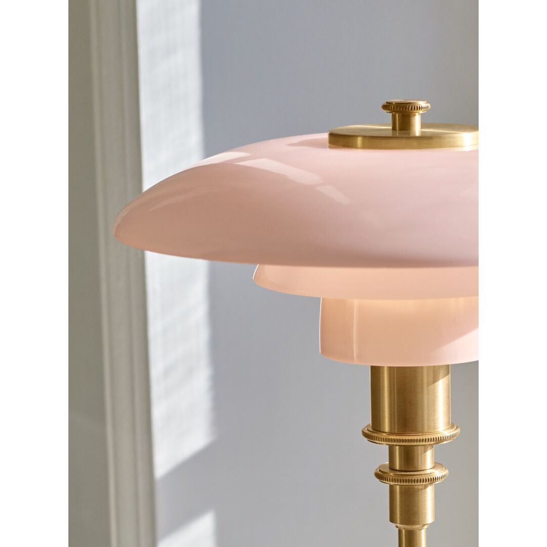 PH 2/1 Pale Rose Brass Table Lamp by Louis Poulsen