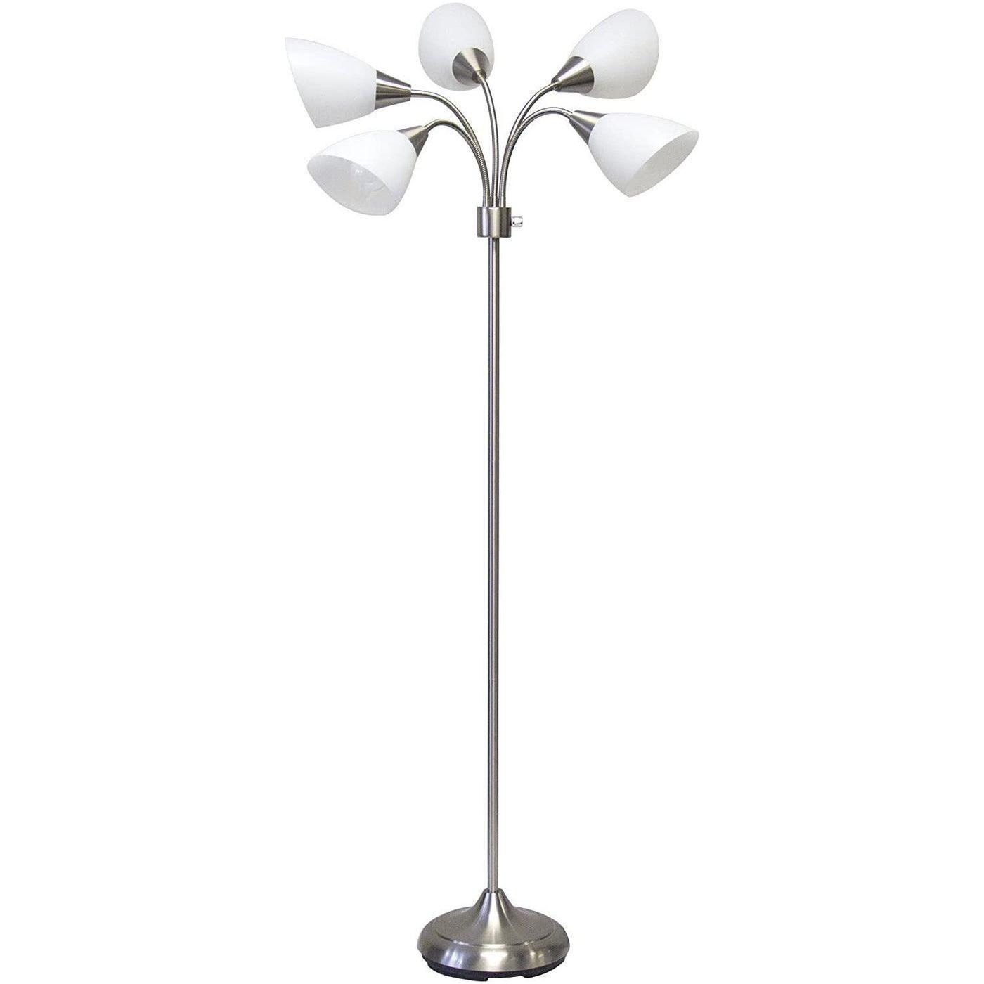 Adesso Home - 7205-22 - Five Light Floor Lamp - Five Light - Brushed Steel