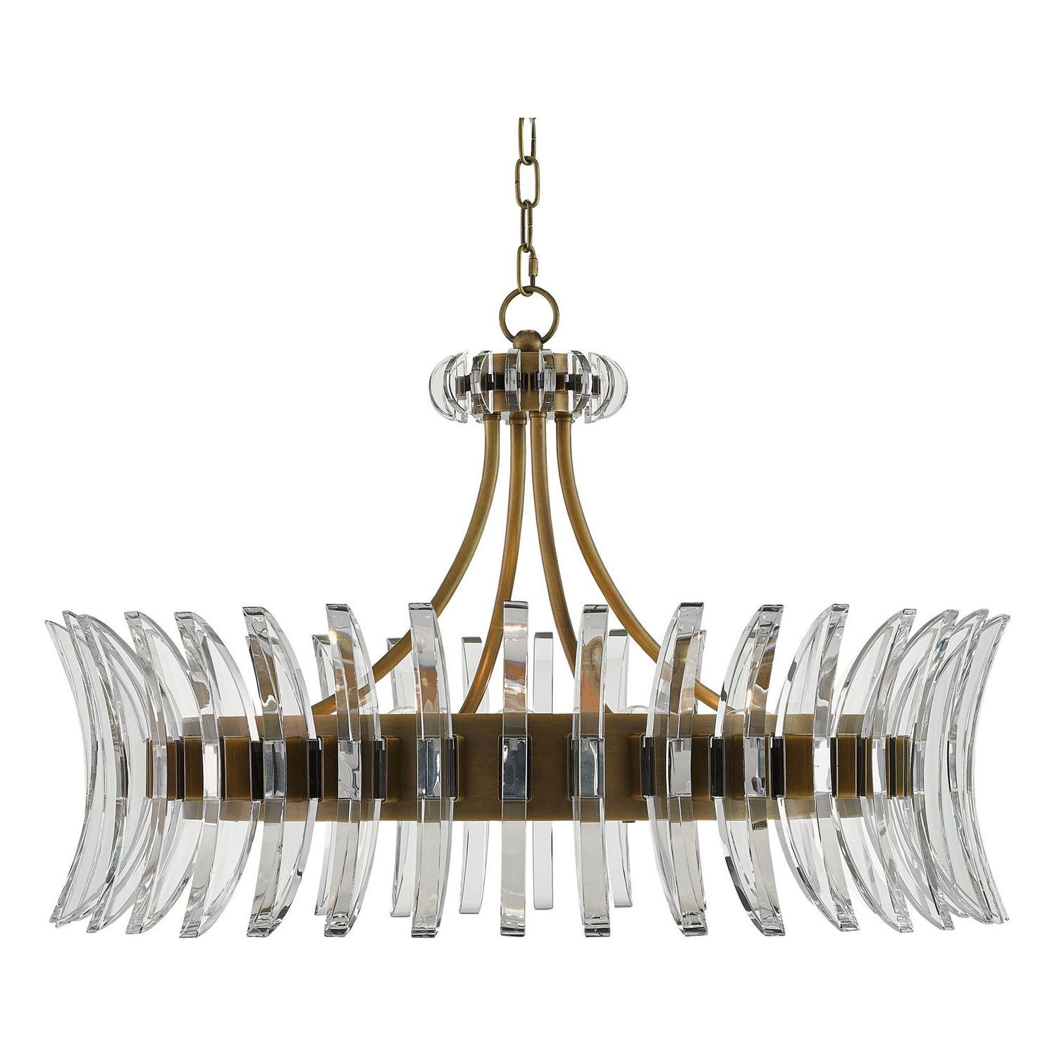 Currey and Company - 9000-0014 - Eight Light Chandelier - Coquette - Antique Brass