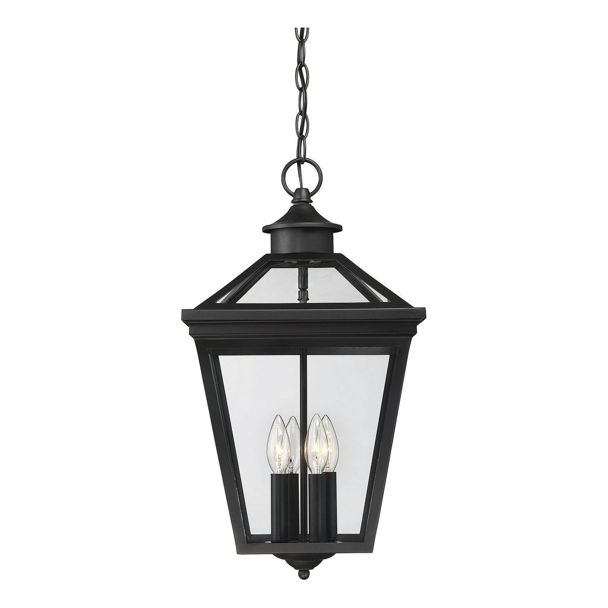 Savoy House - 5-145-BK - Four Light Outdoor Hanging Lantern - Ellijay - Black