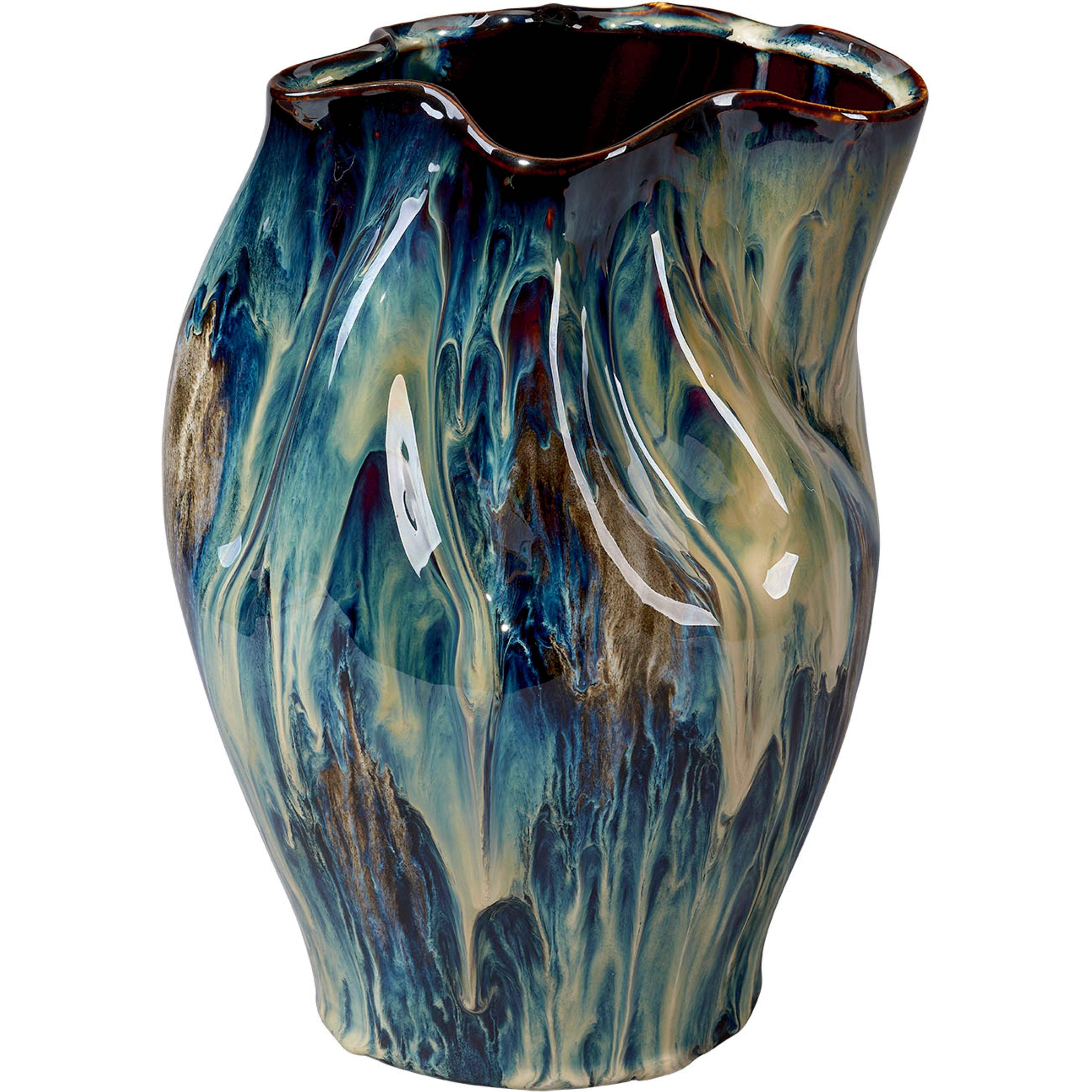 Jamie Young Company - 7WHIR-MDBL - Medium Whirl Vase - Whirl - Blue