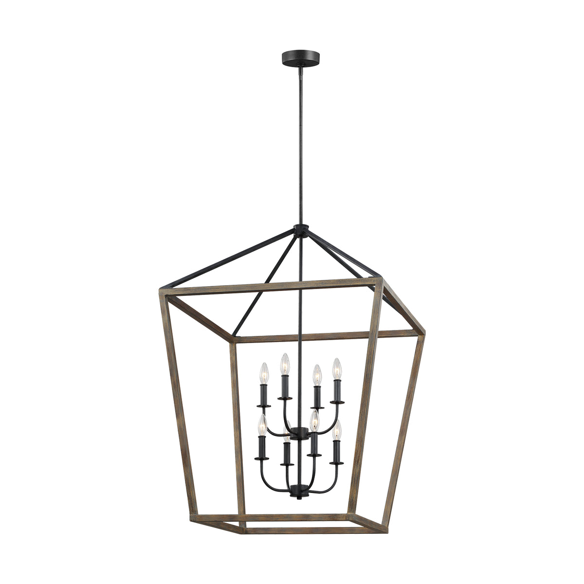Visual Comfort Studio Canada - F3194/8WOW/AF - Eight Light Chandelier - Gannet - Weathered Oak Wood / Antique Forged Iron