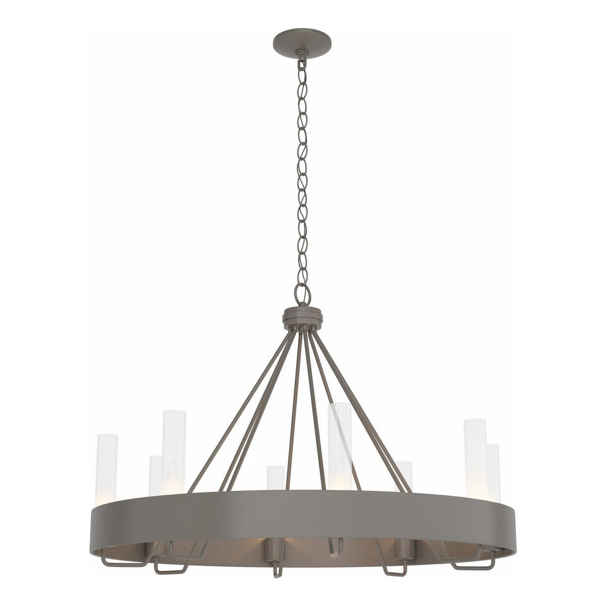 Hubbardton Forge - 105040-SKT-07-ZM0611 - Eight Light Chandelier - Banded - Dark Smoke