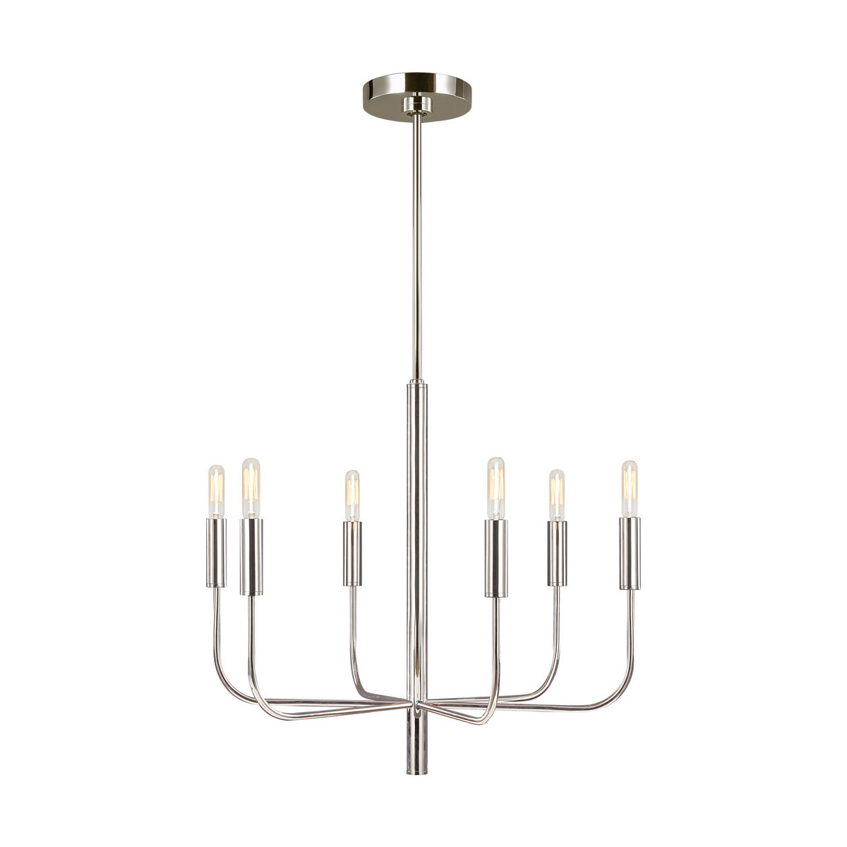 Visual Comfort Studio Canada - EC1006PN - Six Light Chandelier - Brianna - Polished Nickel