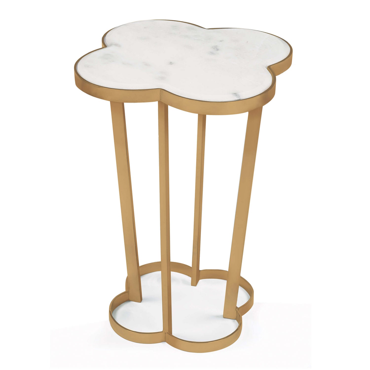 Regina Andrew - 30-1009NB - Side Table - Clover - Natural Brass