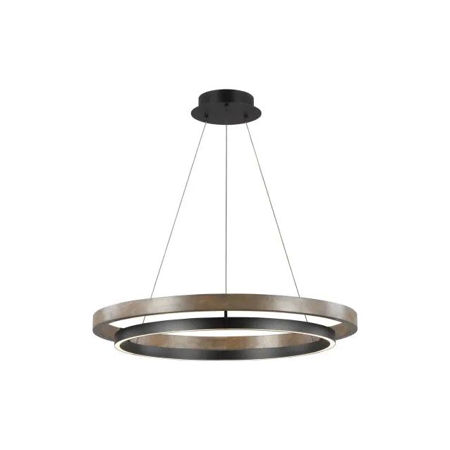 Visual Comfort Modern - 700GRC36BW-LED930 - LED Chandelier - Grace - Matte Black/Weathered Oak Wood