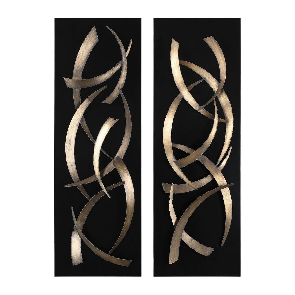 Uttermost - 04139 - Wall Art, S/2 - Brushstrokes - Brushed Gold