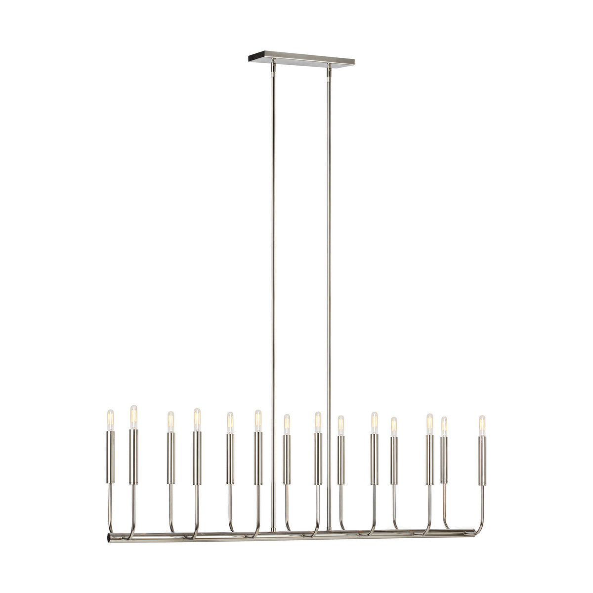 Visual Comfort Studio Canada - EC10614PN - 14 Light Linear Chandelier - Brianna - Polished Nickel