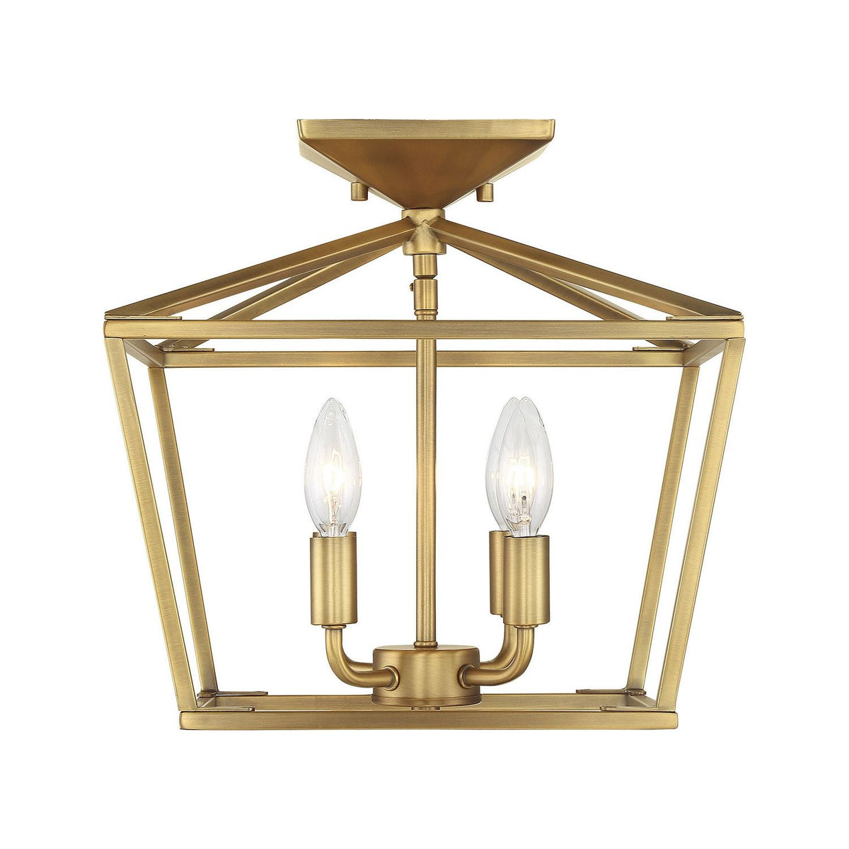 Savoy House - 6-328-4-322 - Four Light Semi-Flush Mount - Townsend - Warm Brass