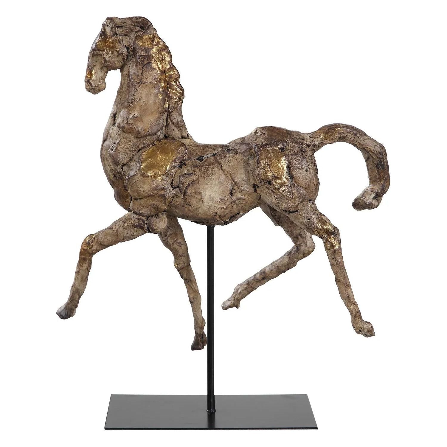 Uttermost - 17585 - Sculpture - Caballo - Aged Silver w/Gol