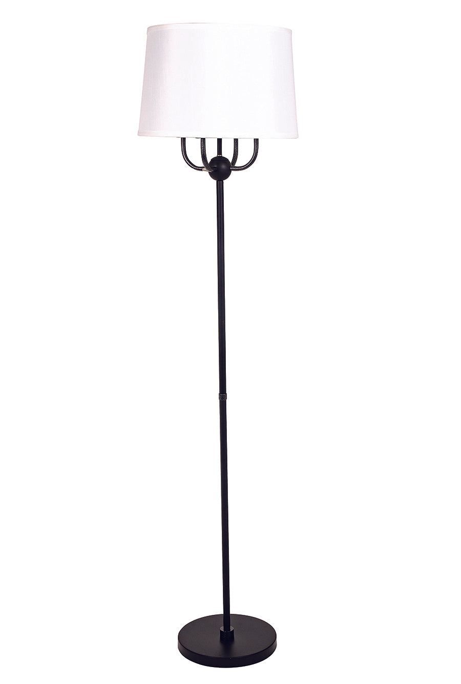 House of Troy - A701-BLK/SS - Four Light Floor Lamp - Alpine - Black/Supreme Silver