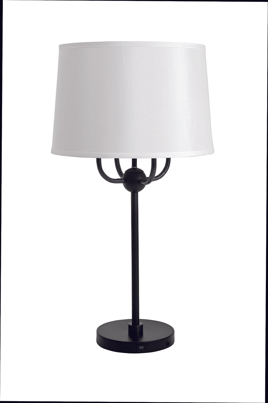 House of Troy - A751-BLK/SS - Four Light Table Lamp - Alpine - Black/Supreme Silver