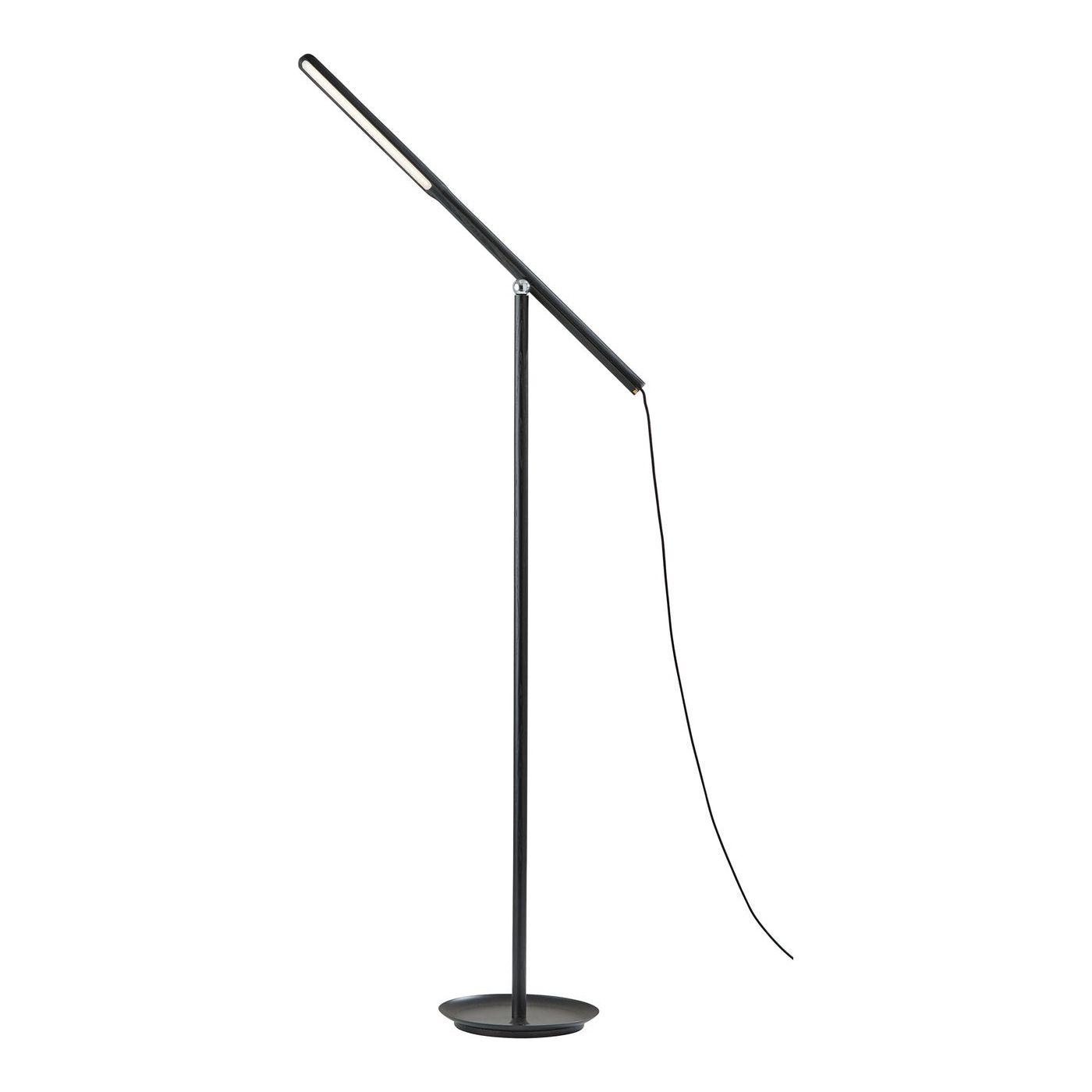 Adesso Home - AD9113-01 - LED Floor Lamp - Gravity - Black Ash Wood