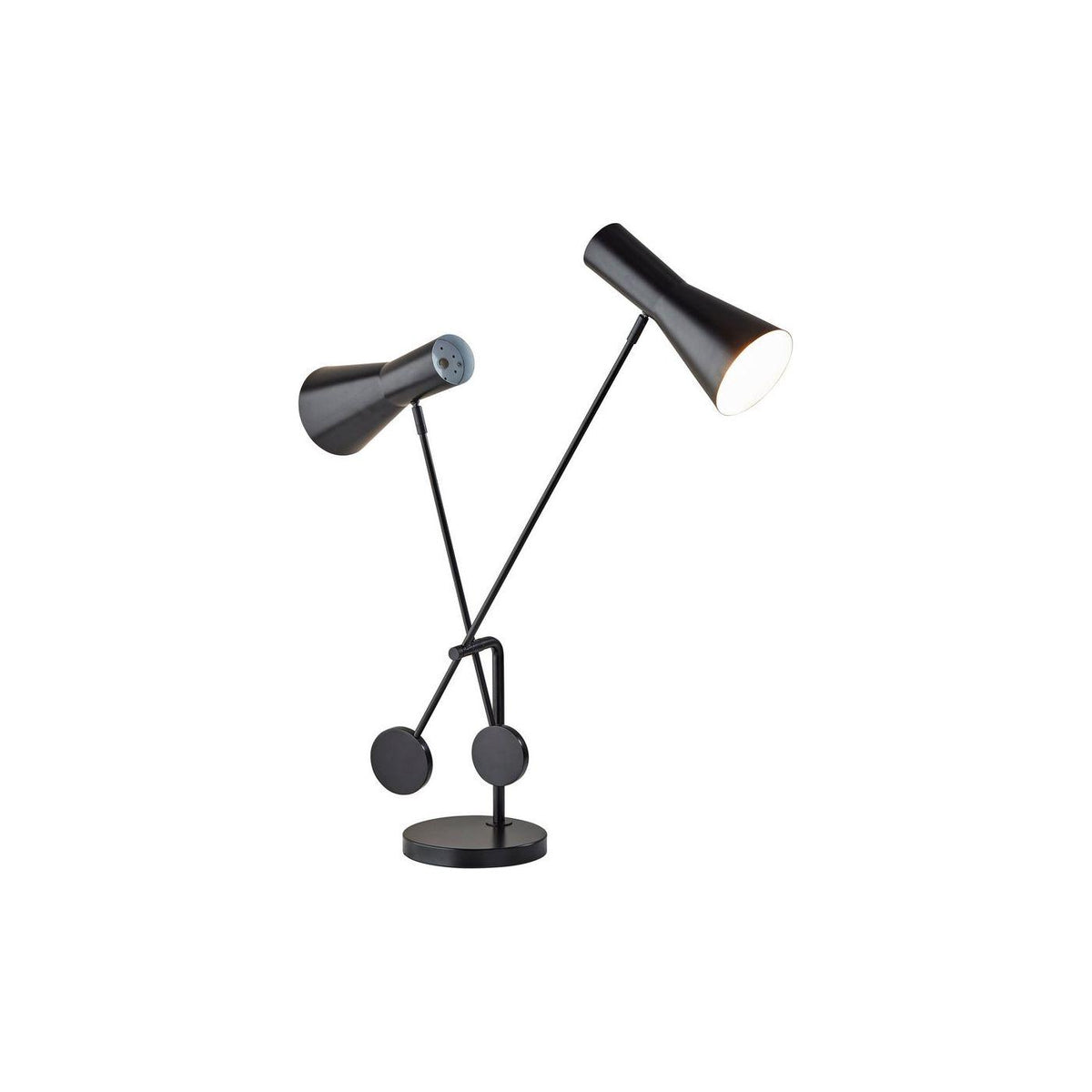 Adesso Home - AD9114-01 - Two Light Desk Lamp - Bond - Black