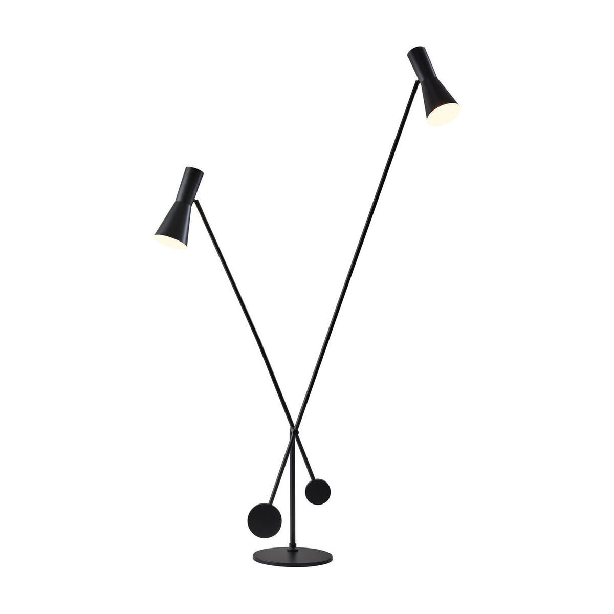 Adesso Home - AD9115-01 - Two Light Floor Lamp - Bond - Black