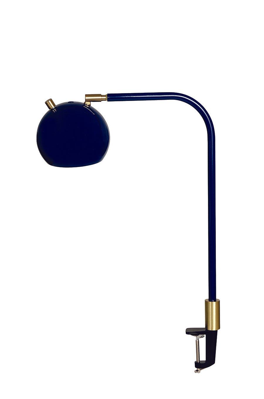 House of Troy - AR401-NB/SB - LED Clip On Table Lamp - Aria - Navy Blue/Satin Brass