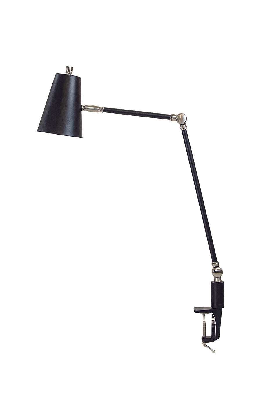 House of Troy - AR403-BLK/SN - LED Clip On Table Lamp - Aria - Black/Satin Nickel